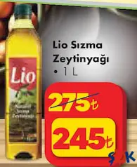 LİO SIZMA ZEYTİNYAĞI 1 L fiyat ve kampanya bilgisi